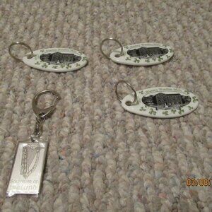 BRAND NEW Ireland Irish Royal Tara Bone China Keychains & Stainless Steel chain